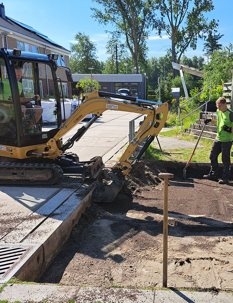 Aanleg groene parkeerplaats