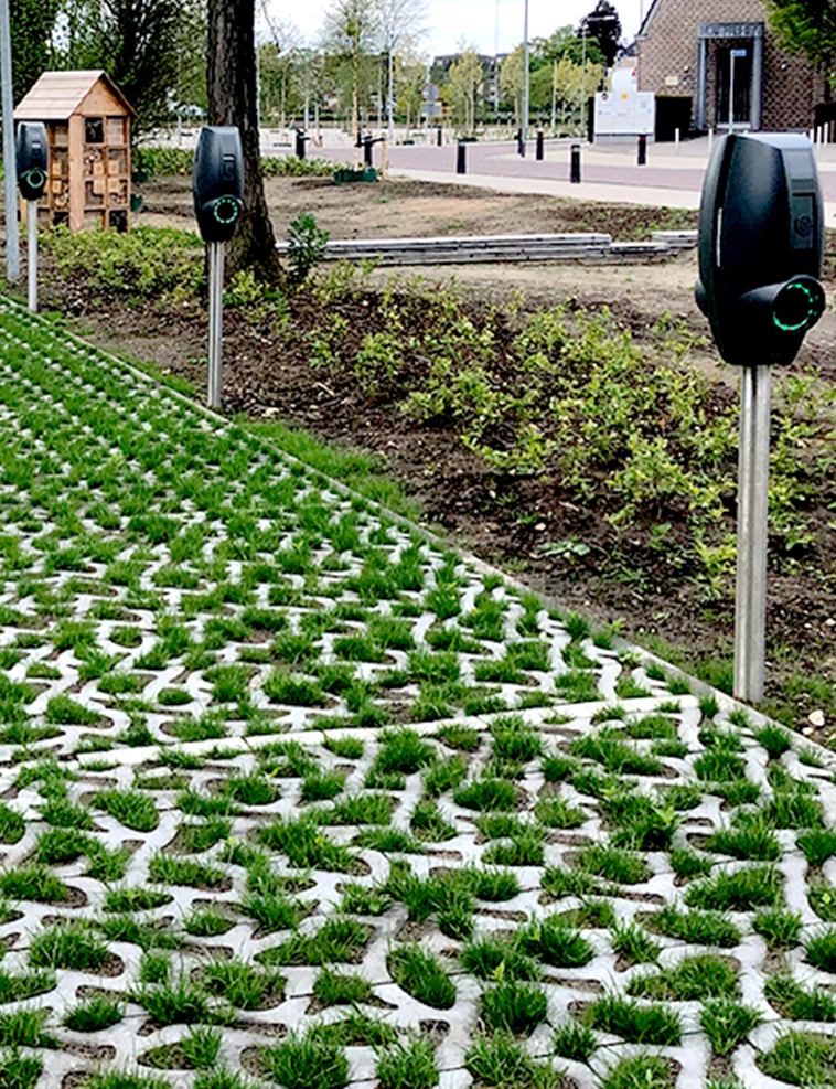 Laadpalen en groen parkeren